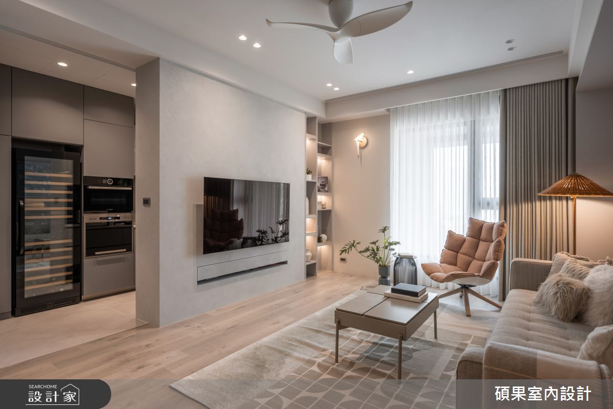 30坪毛胚屋＿北歐風客廳廚房案例圖片＿碩果室內裝修設計有限公司＿碩果_34 Whisper Daylight之5