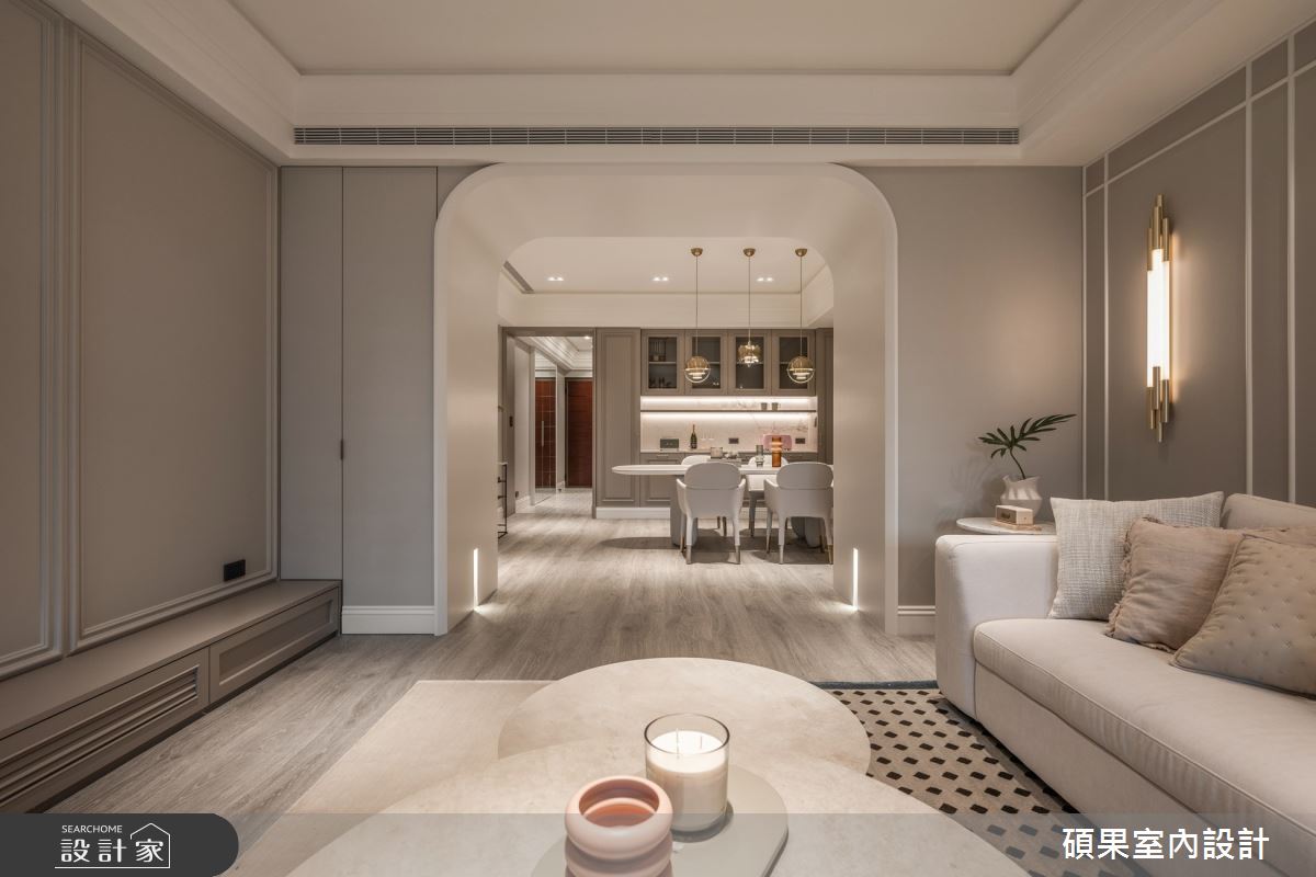 40坪中古屋(5~15年)＿美式風玄關客廳餐廳案例圖片＿碩果室內裝修設計有限公司＿碩果_35 Taupe Chic之8