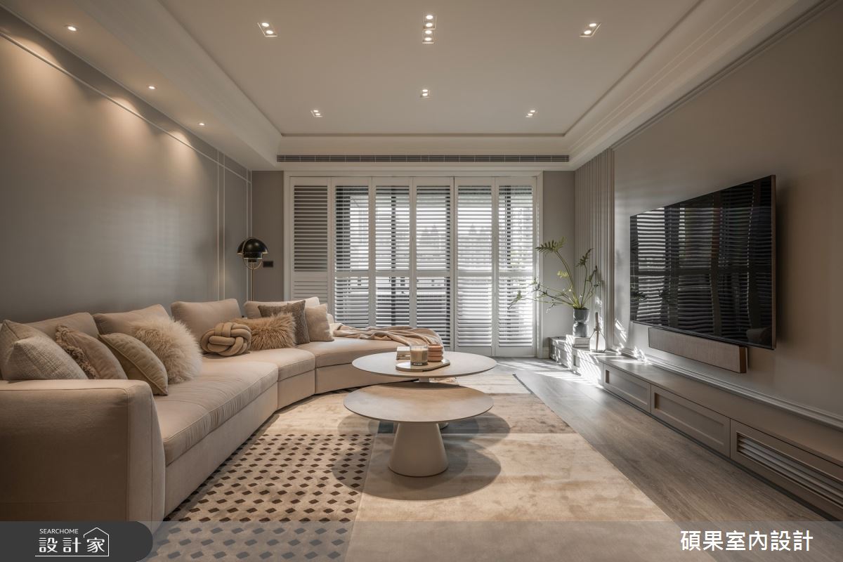40坪中古屋(5~15年)＿美式風客廳案例圖片＿碩果室內裝修設計有限公司＿碩果_35 Taupe Chic之12