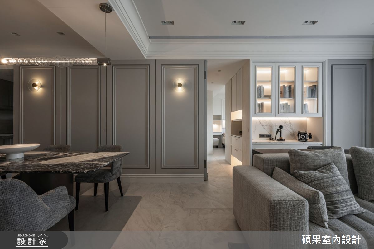 25坪預售屋＿美式風客廳餐廳案例圖片＿碩果室內裝修設計有限公司＿碩果_36 Grey Harmony之10