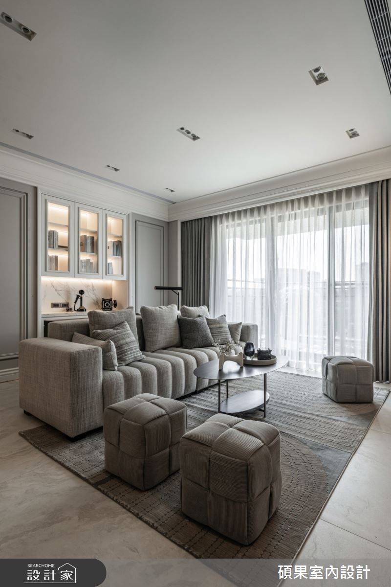 25坪預售屋＿美式風客廳案例圖片＿碩果室內裝修設計有限公司＿碩果_36 Grey Harmony之15