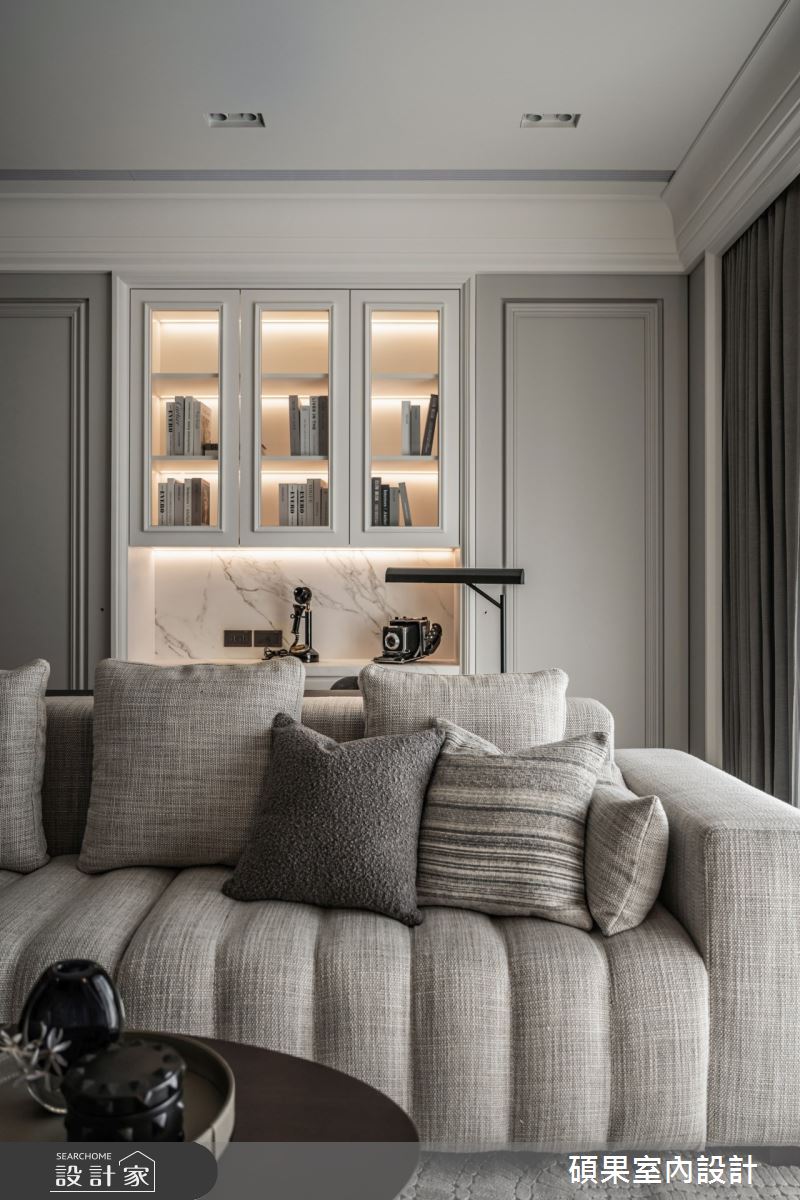 25坪預售屋＿美式風客廳案例圖片＿碩果室內裝修設計有限公司＿碩果_36 Grey Harmony之16