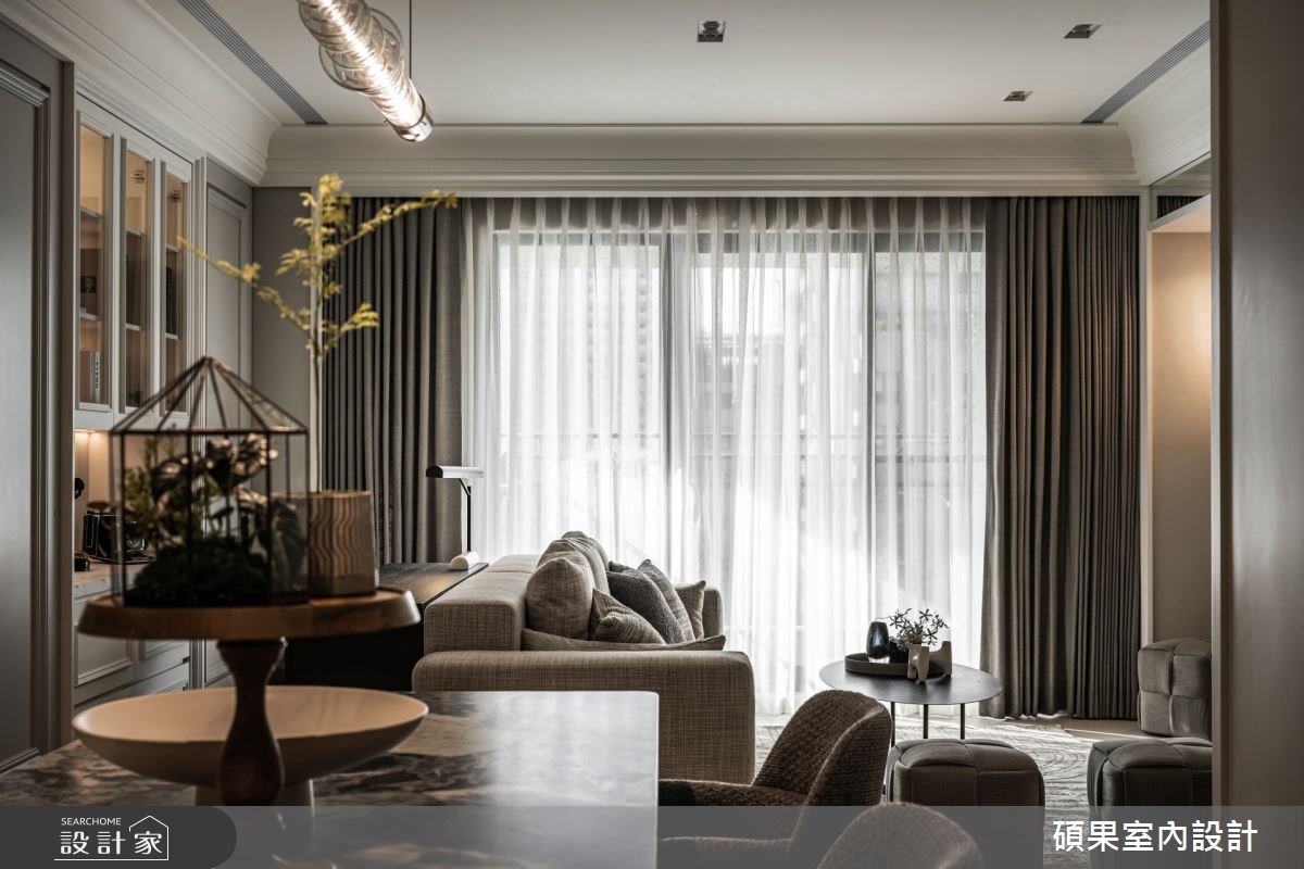 25坪預售屋＿美式風客廳案例圖片＿碩果室內裝修設計有限公司＿碩果_36 Grey Harmony之18
