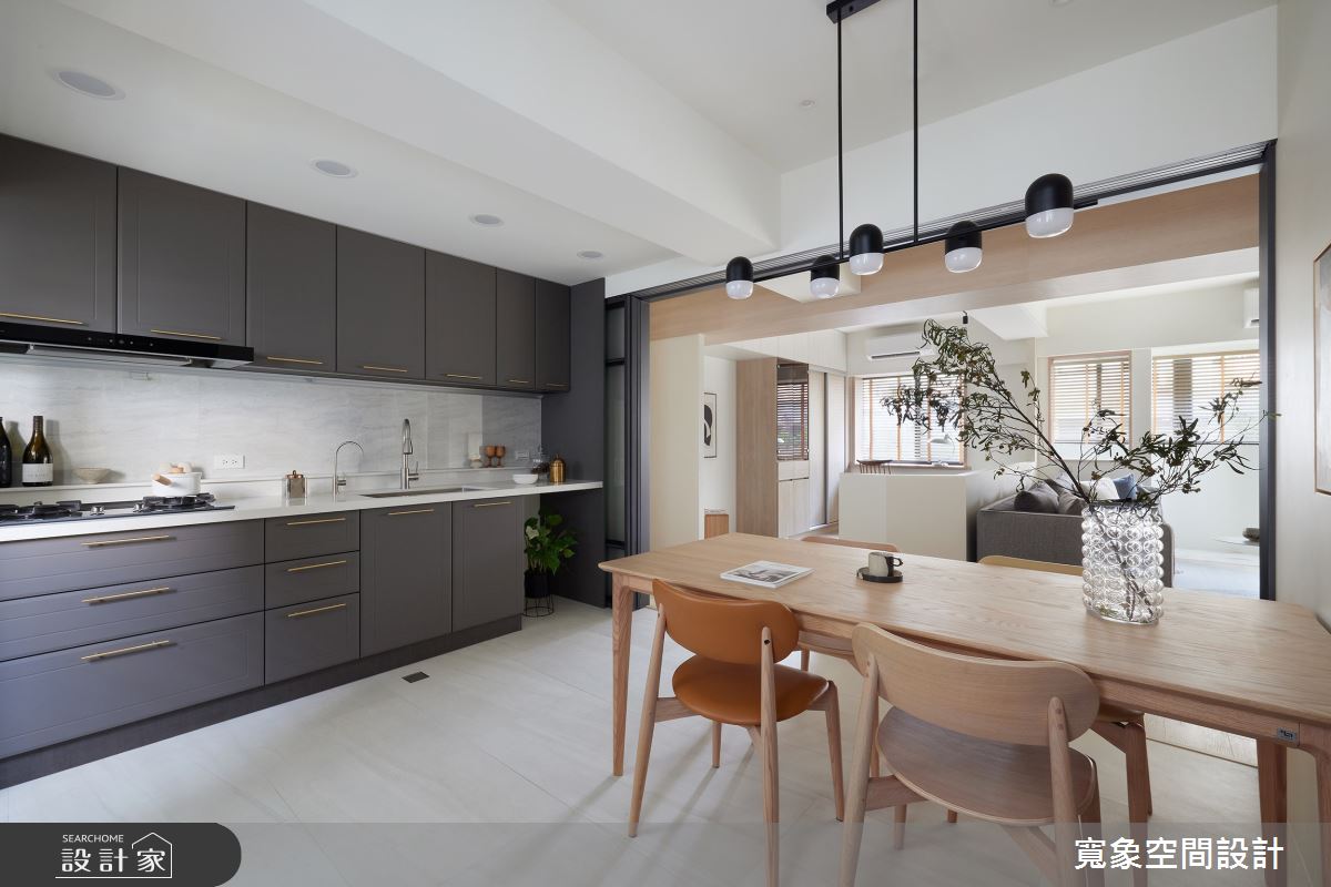 36坪老屋(16~30年)＿美式風客廳餐廳廚房書房案例圖片＿寬象空間室內裝修有限公司＿寬象_25之9