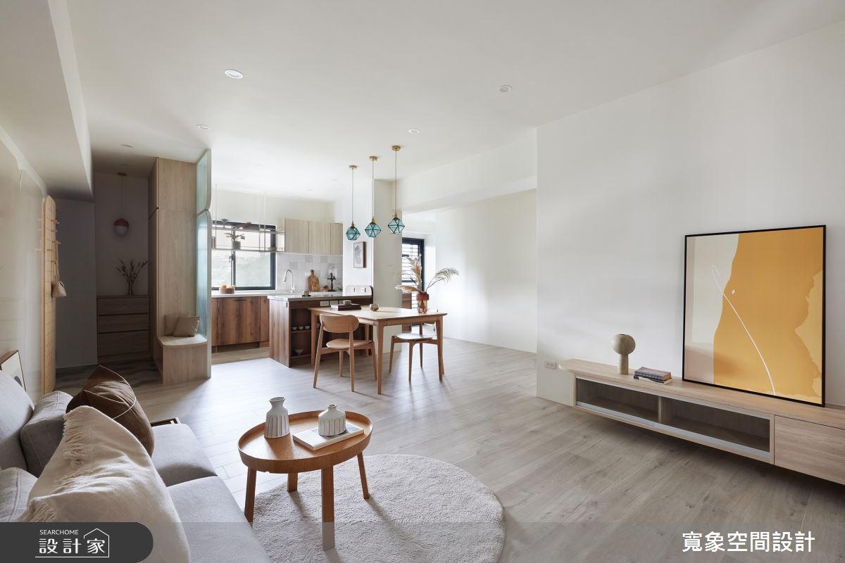 老屋(16~30年)＿日式無印風客廳餐廳中島案例圖片＿寬象空間室內裝修有限公司＿寬象_26之4