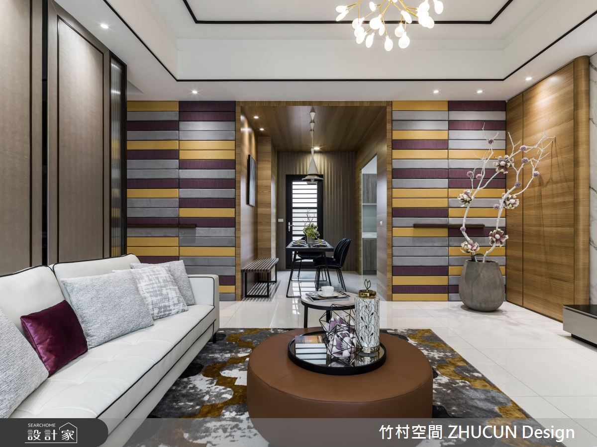 30坪新成屋(5年以下)＿混搭風客廳案例圖片＿竹村空間 ZHUCUN Design＿竹村_12 對比 Contrast_30坪混搭風之6