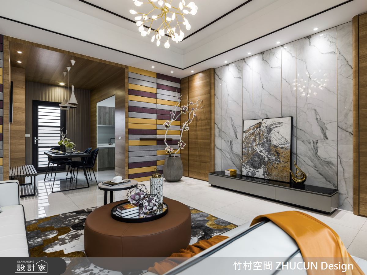 30坪新成屋(5年以下)＿混搭風客廳案例圖片＿竹村空間 ZHUCUN Design＿竹村_12 對比 Contrast_30坪混搭風之3