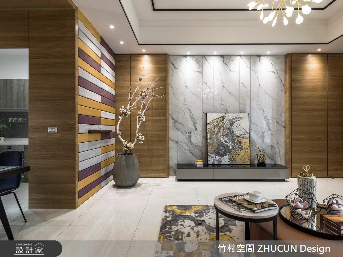 30坪新成屋(5年以下)＿混搭風客廳案例圖片＿竹村空間 ZHUCUN Design＿竹村_12 對比 Contrast_30坪混搭風之2