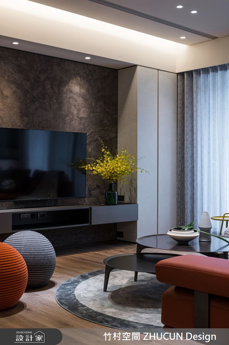 90坪新成屋(5年以下)＿現代風客廳案例圖片＿竹村空間 ZHUCUN Design＿竹村_13 泊樹 B．T_90坪現代風之6