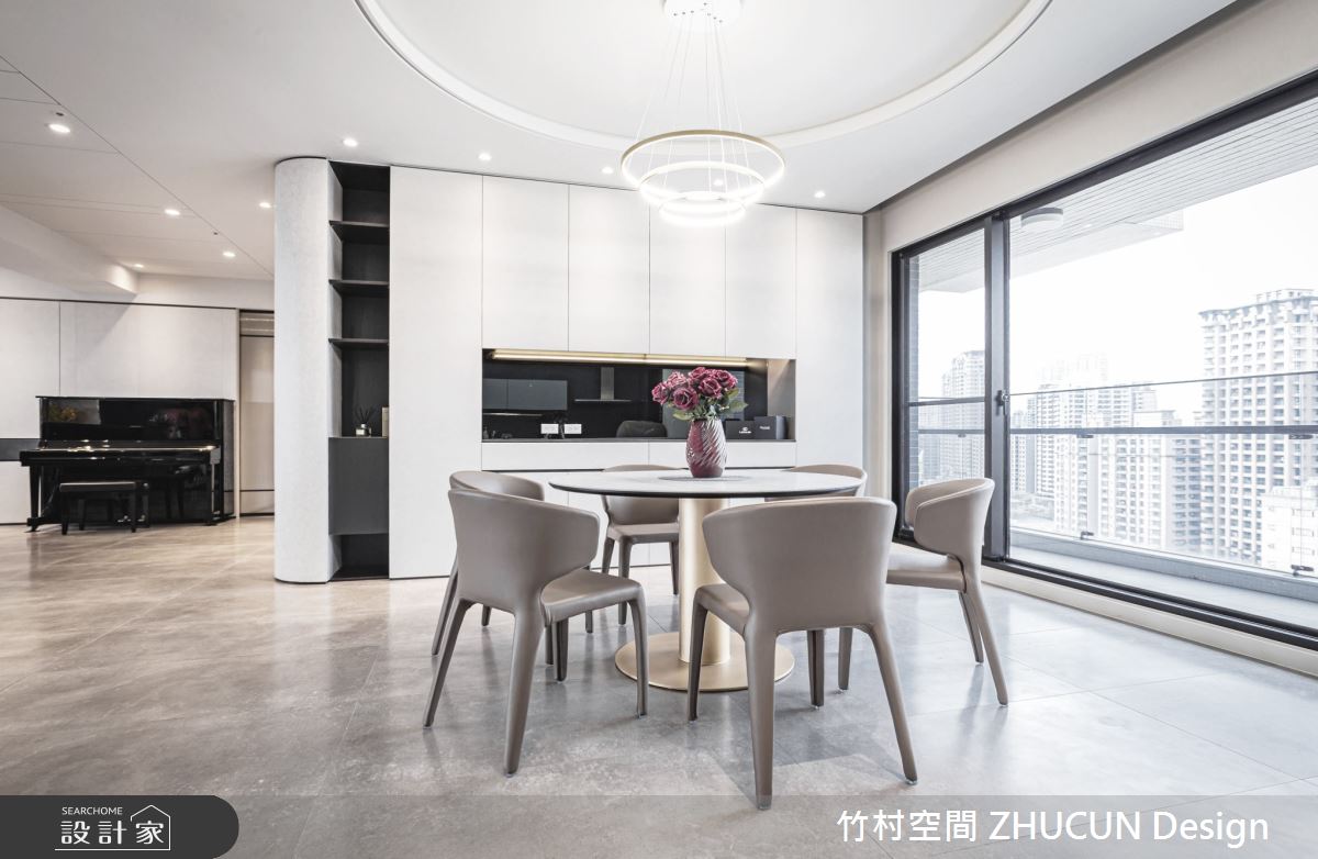 52坪新成屋(5年以下)＿簡約風餐廳案例圖片＿竹村空間 ZHUCUN Design＿竹村_14 白境 White_52坪毛胚屋簡約風之9