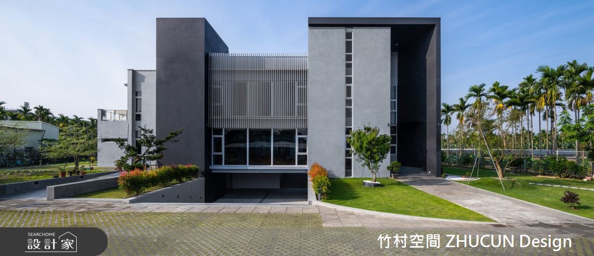350坪新成屋(5年以下)＿現代風庭院案例圖片＿竹村空間 ZHUCUN Design＿竹村_15 雙調 Bitonic_350坪自地自建現代風別墅之2
