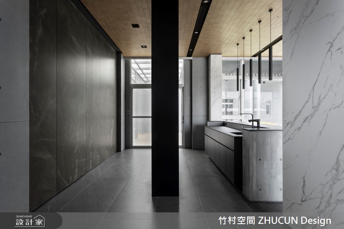 350坪新成屋(5年以下)＿現代風玄關案例圖片＿竹村空間 ZHUCUN Design＿竹村_15 雙調 Bitonic_350坪自地自建現代風別墅之5