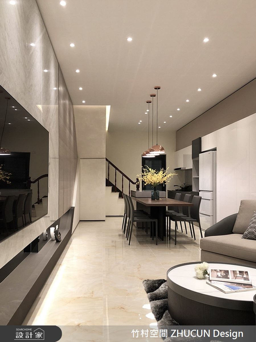 34坪新成屋(5年以下)＿現代風客廳案例圖片＿竹村空間 ZHUCUN Design＿竹村_19 界境 Boundary_34坪現代風透天別墅之4