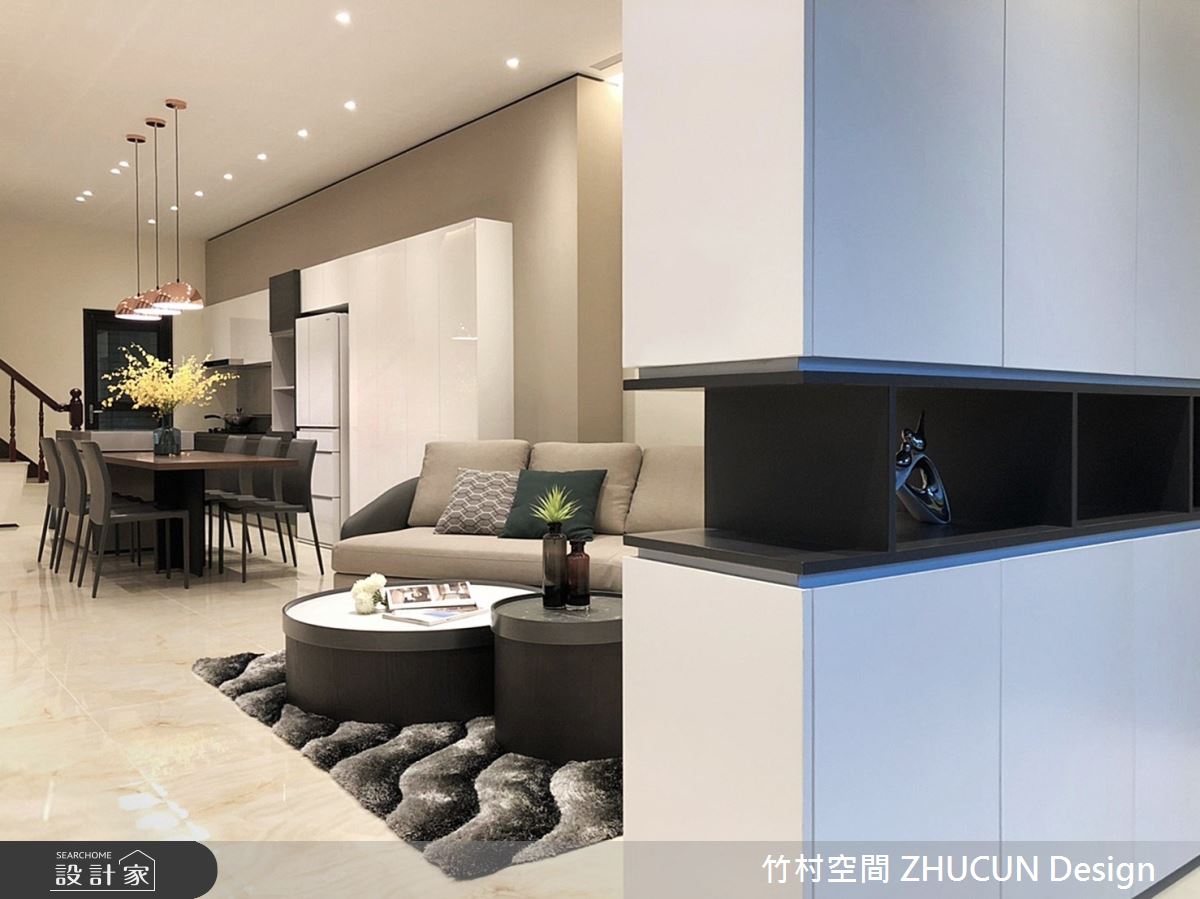 34坪新成屋(5年以下)＿現代風客廳餐廳案例圖片＿竹村空間 ZHUCUN Design＿竹村_19 界境 Boundary_34坪現代風透天別墅之2