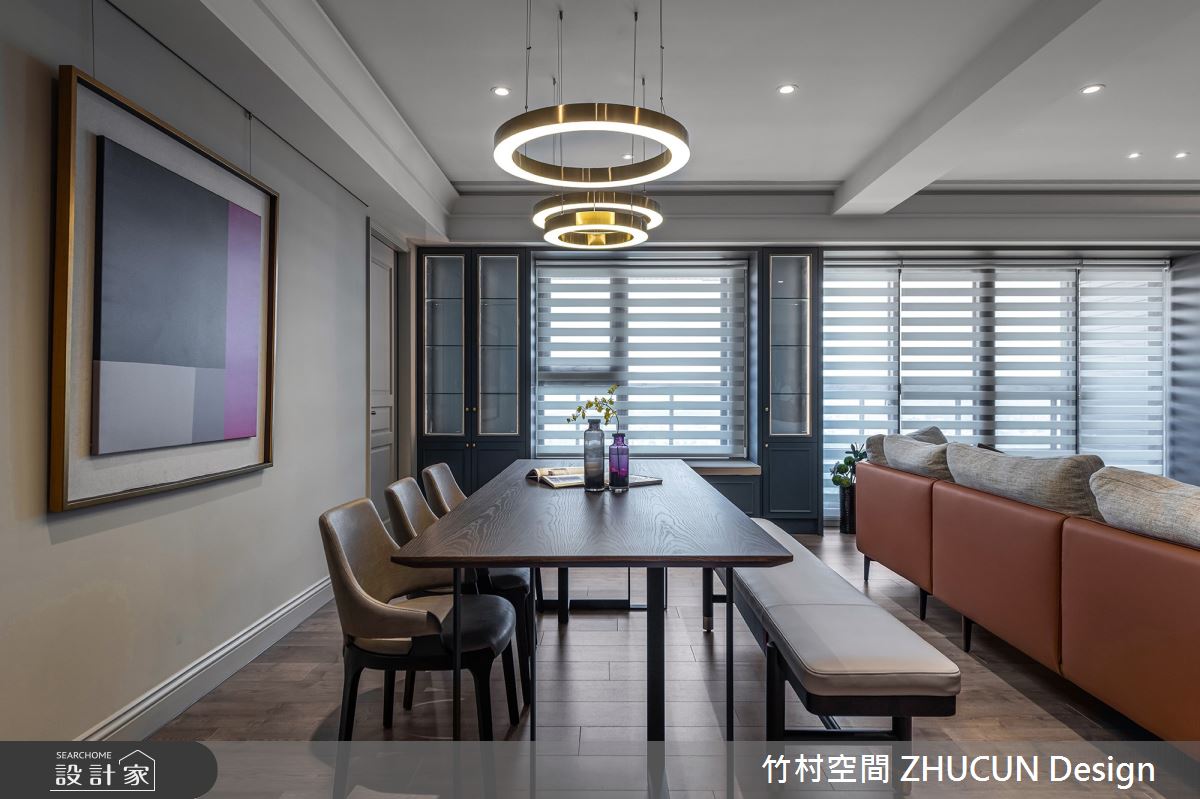 75坪新成屋(5年以下)＿美式風餐廳案例圖片＿竹村空間 ZHUCUN Design＿竹村_20 黛藍 Dark Blue_75坪美式風之14