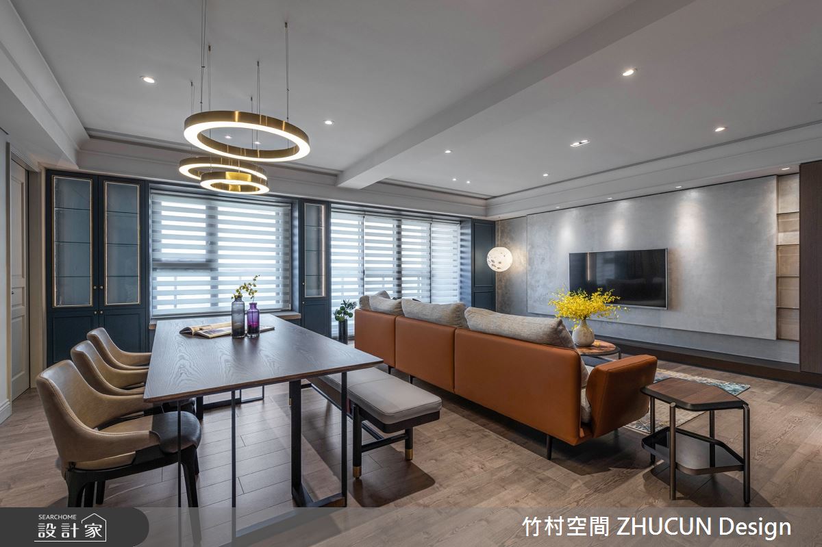 75坪新成屋(5年以下)＿美式風餐廳案例圖片＿竹村空間 ZHUCUN Design＿竹村_20 黛藍 Dark Blue_75坪美式風之11