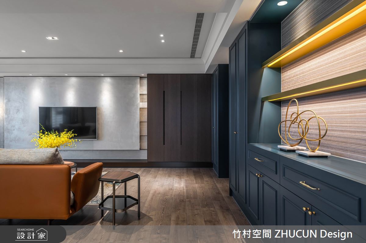 75坪新成屋(5年以下)＿美式風案例圖片＿竹村空間 ZHUCUN Design＿竹村_20 黛藍 Dark Blue_75坪美式風之3