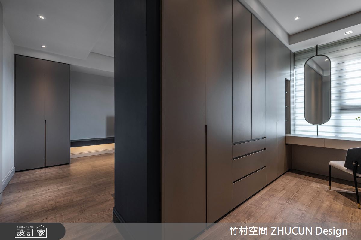 75坪新成屋(5年以下)＿美式風更衣間案例圖片＿竹村空間 ZHUCUN Design＿竹村_20 黛藍 Dark Blue_75坪美式風之21
