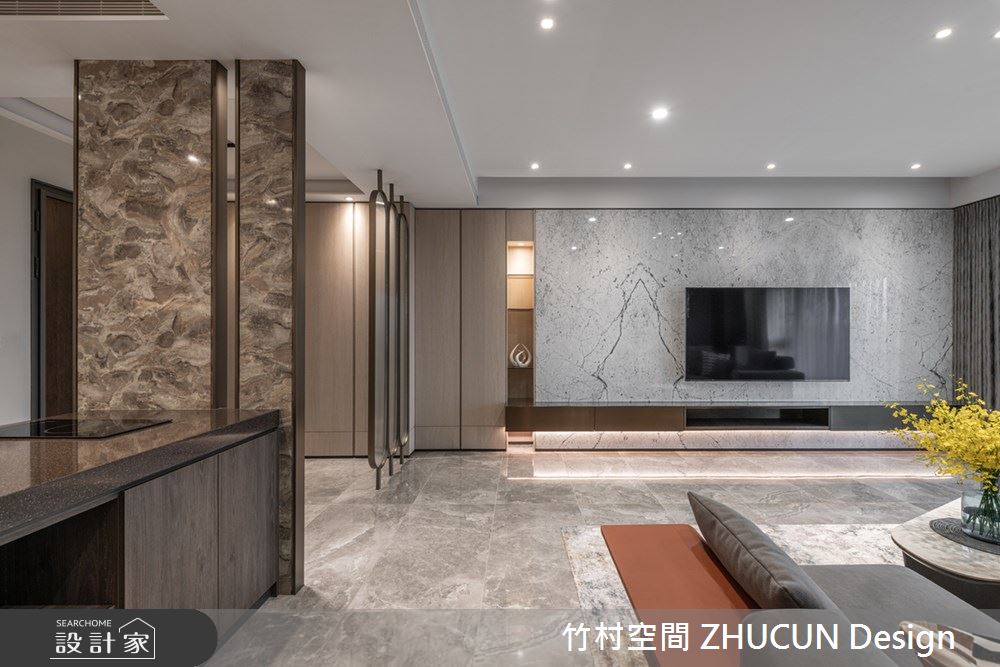 101坪新成屋(5年以下)＿現代風客廳案例圖片＿竹村空間 ZHUCUN Design＿竹村_21 鉑 Platinum_101坪現代風毛胚屋之6