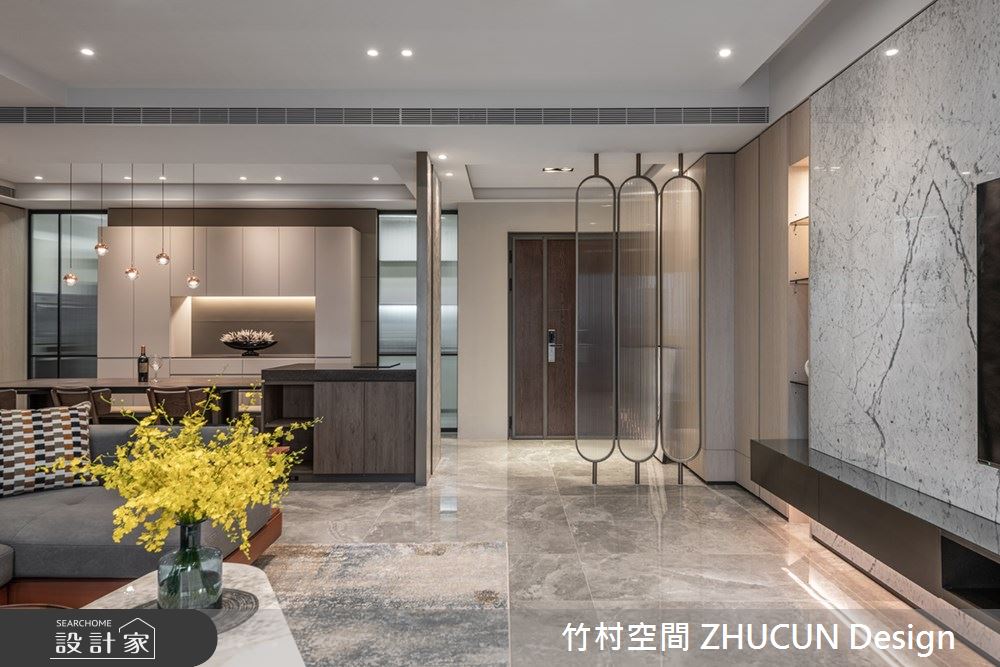 101坪新成屋(5年以下)＿現代風玄關案例圖片＿竹村空間 ZHUCUN Design＿竹村_21 鉑 Platinum_101坪現代風毛胚屋之4