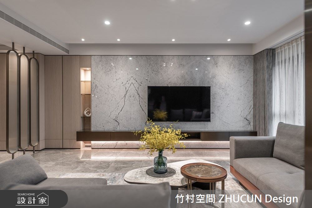 101坪新成屋(5年以下)＿現代風客廳案例圖片＿竹村空間 ZHUCUN Design＿竹村_21 鉑 Platinum_101坪現代風毛胚屋之17