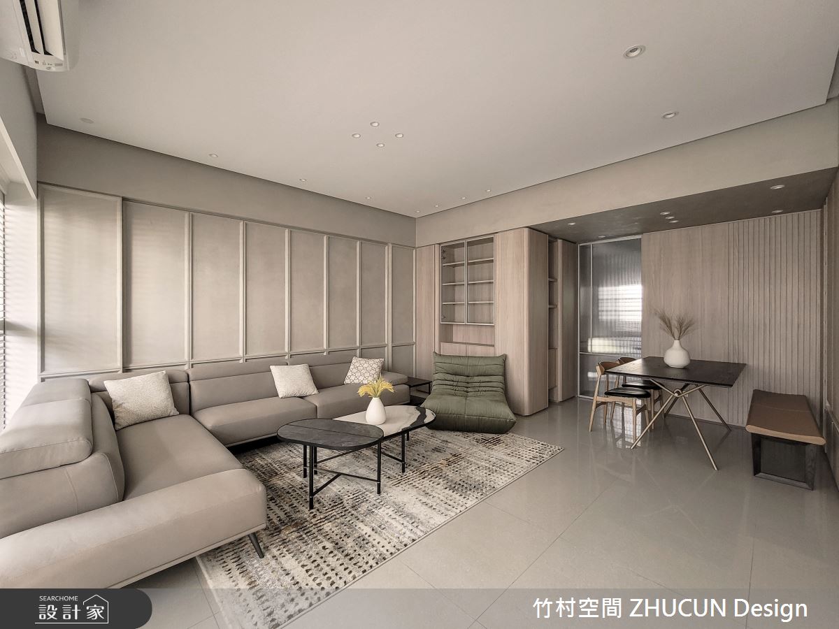65坪新成屋(5年以下)＿日式無印風客廳案例圖片＿竹村空間 ZHUCUN Design＿竹村_23 靜默_65坪日式無印風之6