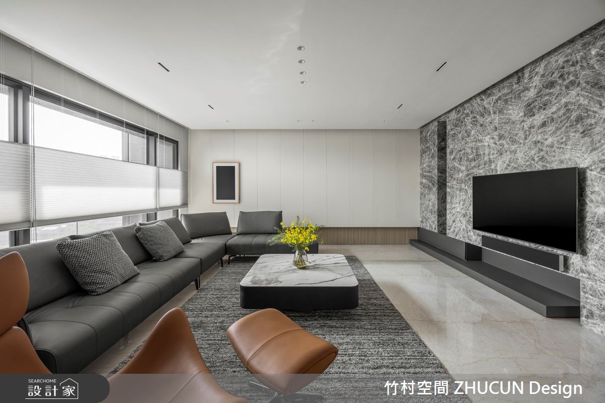 75坪新成屋(5年以下)＿簡約風客廳案例圖片＿竹村空間 ZHUCUN Design＿竹村_25 晶硯 Timeless_75坪現代風毛胚屋之1