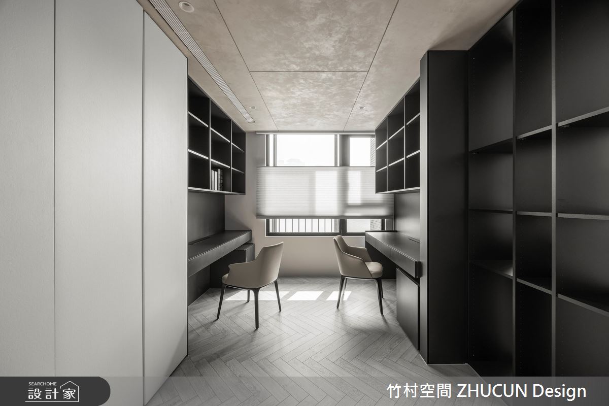 75坪新成屋(5年以下)＿簡約風書房工作區案例圖片＿竹村空間 ZHUCUN Design＿竹村_25 晶硯 Timeless_75坪現代風毛胚屋之7
