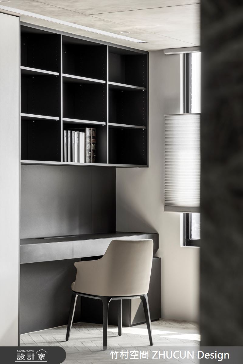75坪新成屋(5年以下)＿簡約風書房工作區案例圖片＿竹村空間 ZHUCUN Design＿竹村_25 晶硯 Timeless_75坪現代風毛胚屋之8