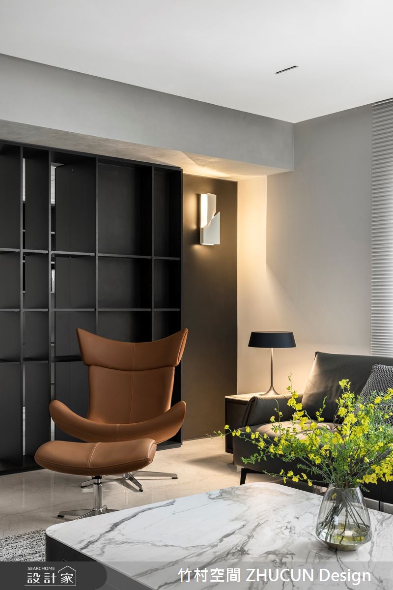 75坪新成屋(5年以下)＿簡約風客廳案例圖片＿竹村空間 ZHUCUN Design＿竹村_25 晶硯 Timeless_75坪現代風毛胚屋之9