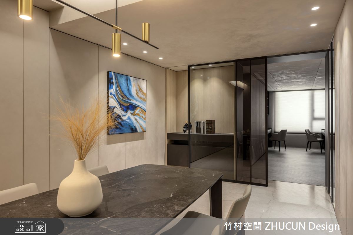 75坪新成屋(5年以下)＿簡約風餐廳書房工作區案例圖片＿竹村空間 ZHUCUN Design＿竹村_25 晶硯 Timeless_75坪現代風毛胚屋之16