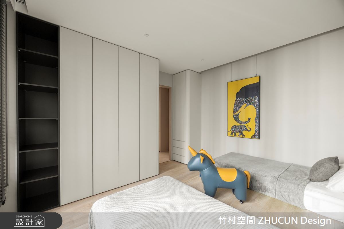 75坪新成屋(5年以下)＿簡約風臥室兒童房兒童房客房案例圖片＿竹村空間 ZHUCUN Design＿竹村_25 晶硯 Timeless_75坪現代風毛胚屋之21