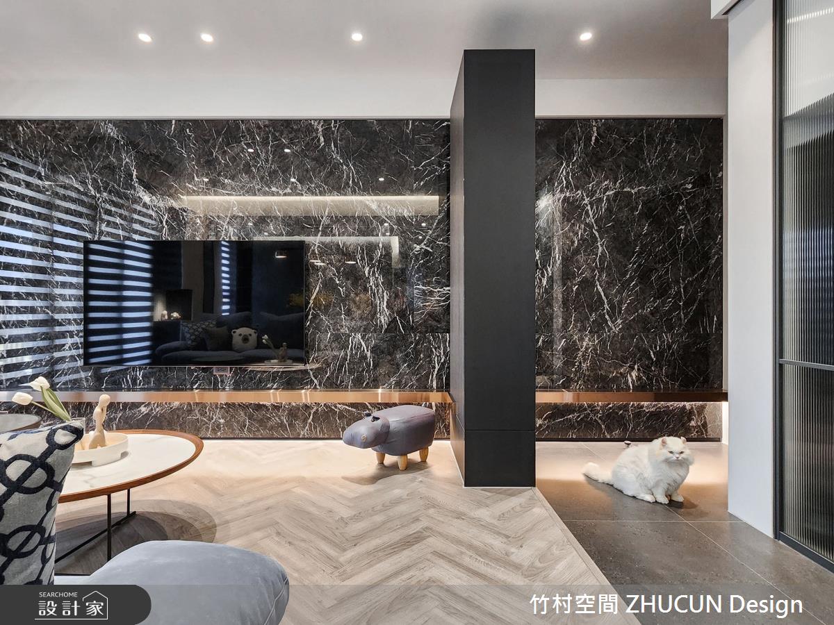 32坪新成屋(5年以下)＿現代風玄關客廳案例圖片＿竹村空間 ZHUCUN Design＿竹村_26 溫。心 Warm_32坪現代風之3