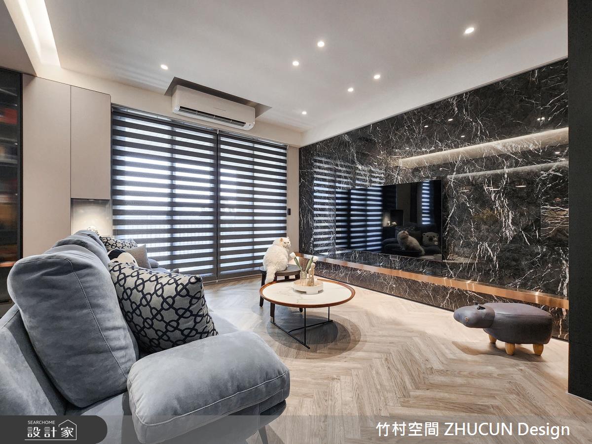 32坪新成屋(5年以下)＿現代風客廳案例圖片＿竹村空間 ZHUCUN Design＿竹村_26 溫。心 Warm_32坪現代風之4
