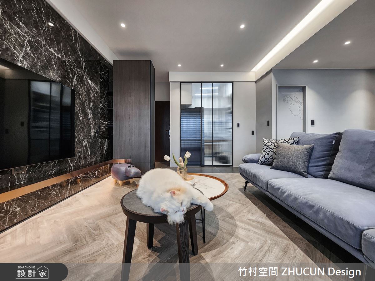 32坪新成屋(5年以下)＿現代風客廳案例圖片＿竹村空間 ZHUCUN Design＿竹村_26 溫。心 Warm_32坪現代風之7