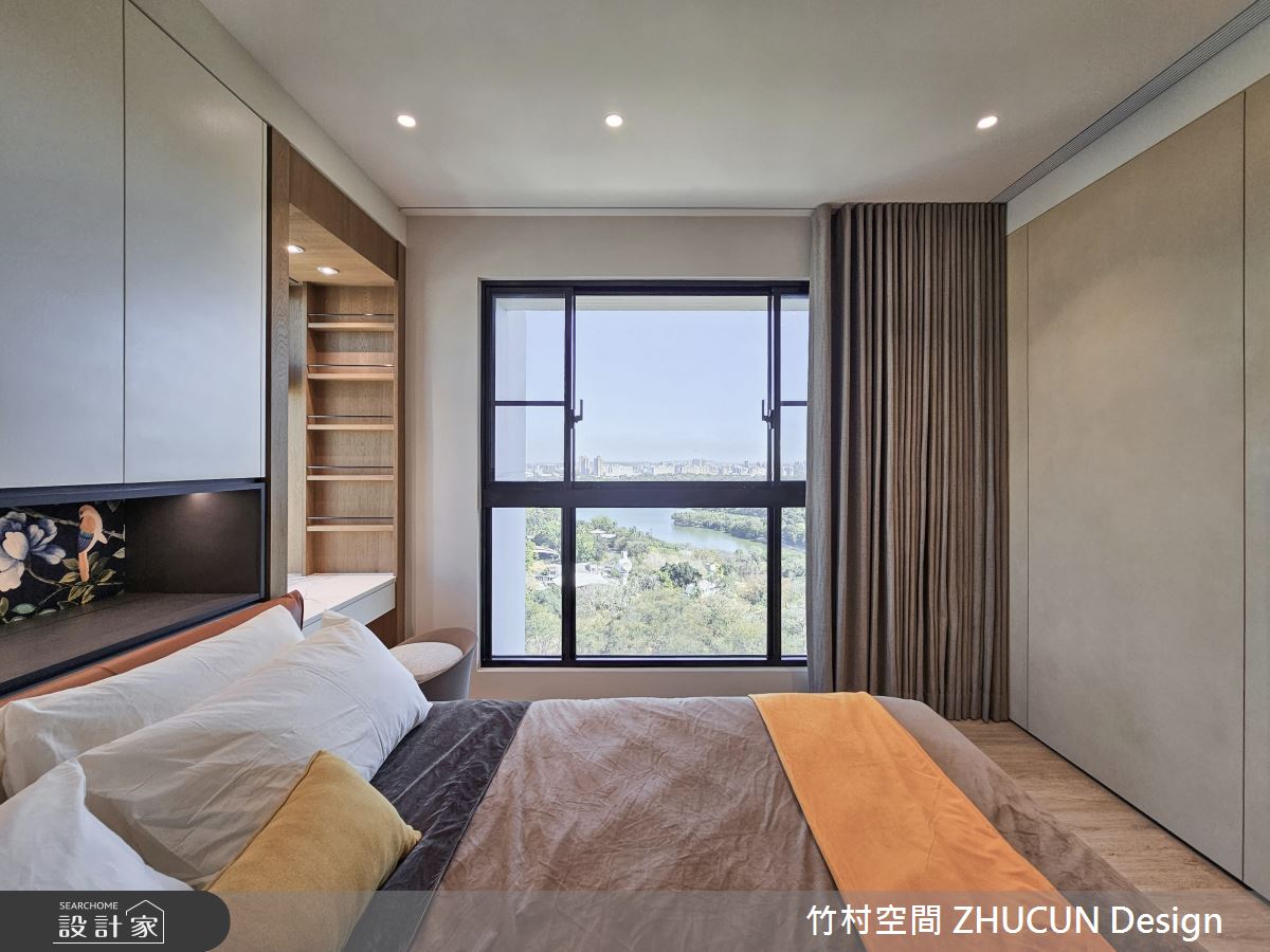 34坪新成屋(5年以下)＿侘寂風臥室案例圖片＿竹村空間 ZHUCUN Design＿竹村_29 湖景宅_34坪侘寂風之23