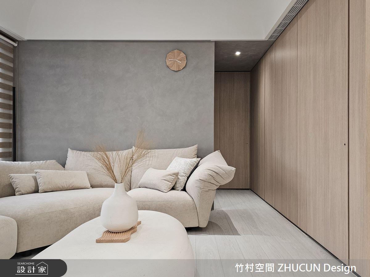 30坪新成屋(5年以下)＿混搭風客廳案例圖片＿竹村空間 ZHUCUN Design＿竹村_30 木.蘊_30坪日式侘寂風之13