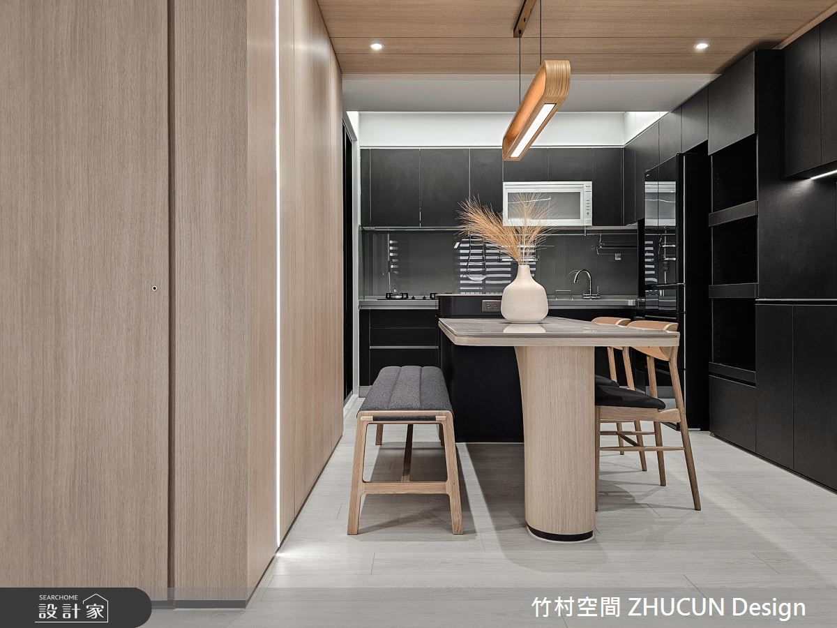 30坪新成屋(5年以下)＿混搭風餐廳廚房案例圖片＿竹村空間 ZHUCUN Design＿竹村_30 木.蘊_30坪日式侘寂風之7