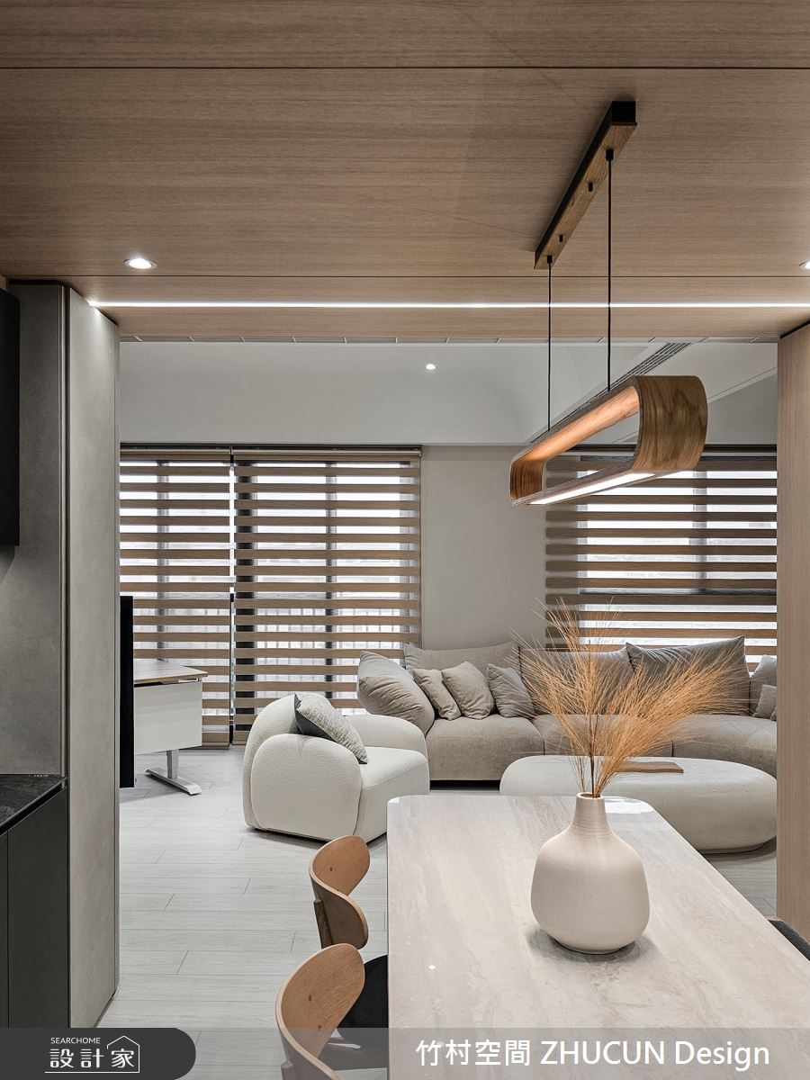 30坪新成屋(5年以下)＿混搭風客廳餐廳案例圖片＿竹村空間 ZHUCUN Design＿竹村_30 木.蘊_30坪日式侘寂風之10