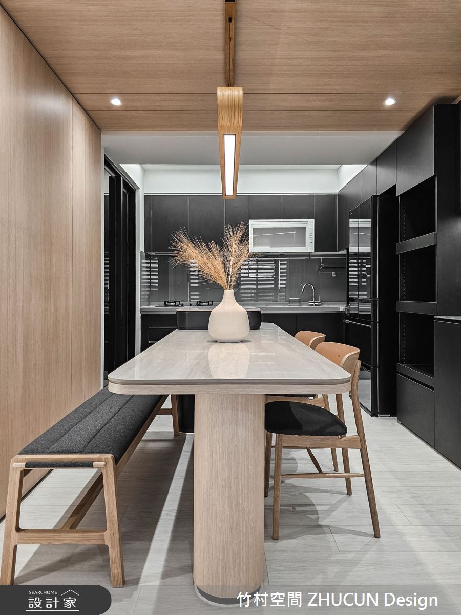 30坪新成屋(5年以下)＿混搭風餐廳廚房案例圖片＿竹村空間 ZHUCUN Design＿竹村_30 木.蘊_30坪日式侘寂風之8