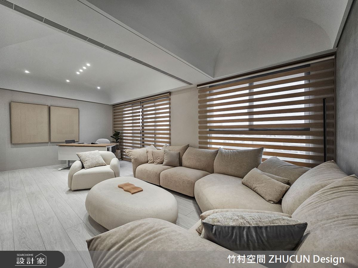 30坪新成屋(5年以下)＿混搭風客廳書房工作區案例圖片＿竹村空間 ZHUCUN Design＿竹村_30 木.蘊_30坪日式侘寂風之12