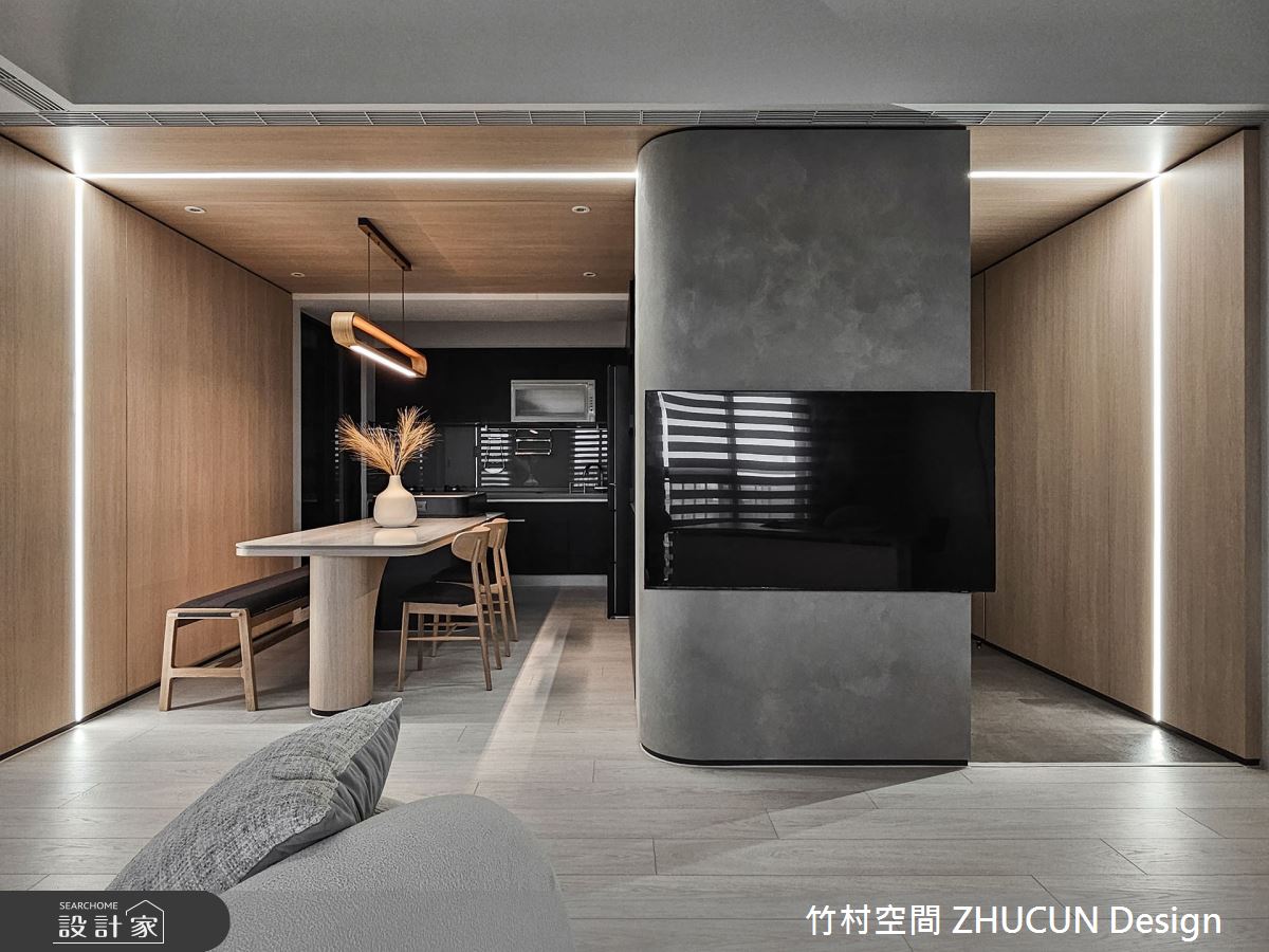 30坪新成屋(5年以下)＿混搭風玄關餐廳廚房案例圖片＿竹村空間 ZHUCUN Design＿竹村_30 木.蘊_30坪日式侘寂風之5