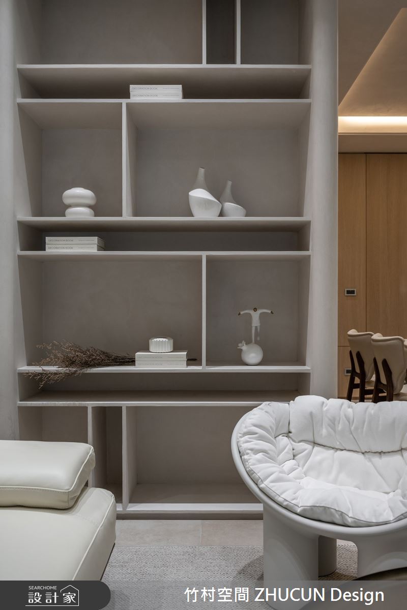 60坪新成屋(5年以下)＿侘寂風客廳案例圖片＿竹村空間 ZHUCUN Design＿竹村_31 岡山NO.21_60坪侘寂風透天別墅之6