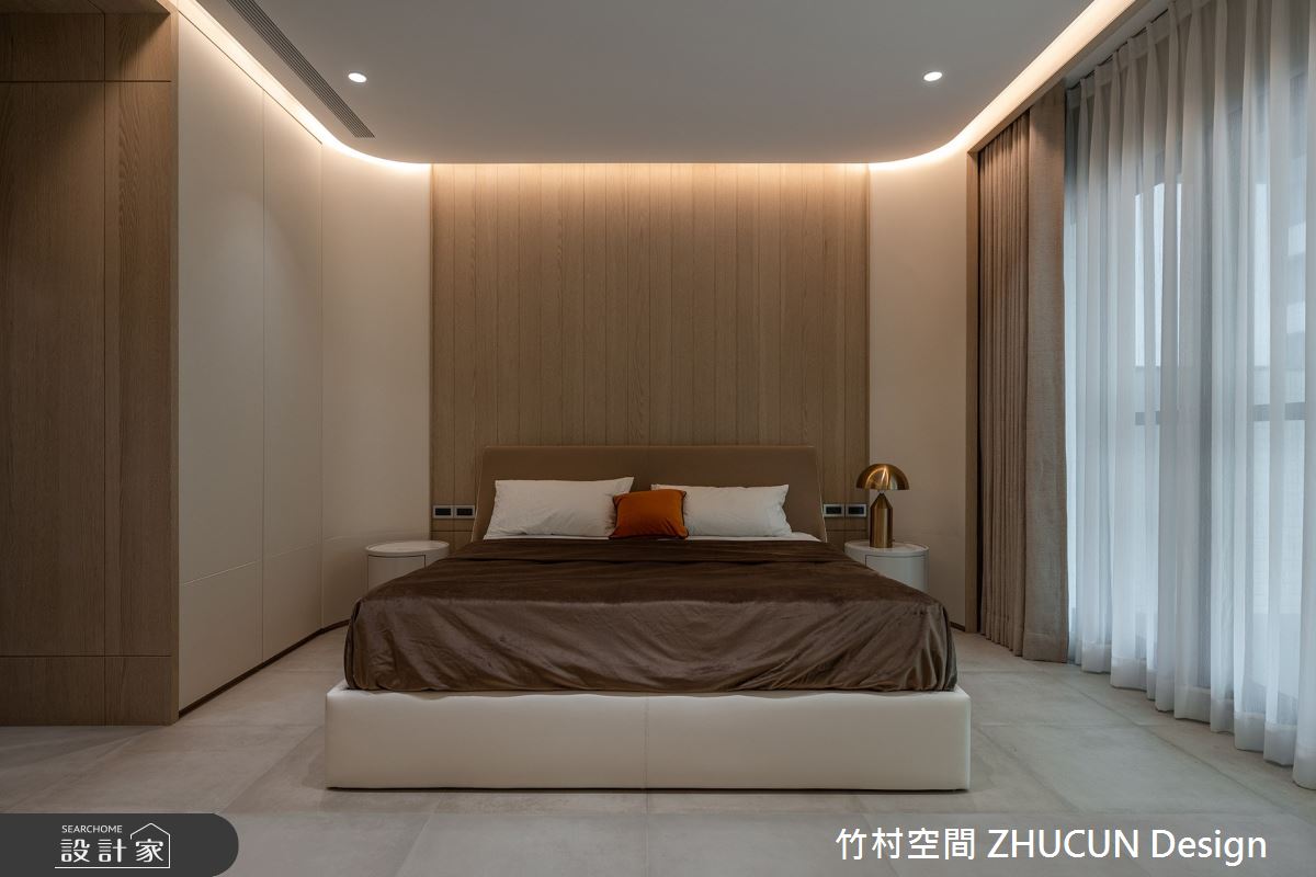 60坪新成屋(5年以下)＿侘寂風臥室案例圖片＿竹村空間 ZHUCUN Design＿竹村_31 岡山NO.21_60坪侘寂風透天別墅之10
