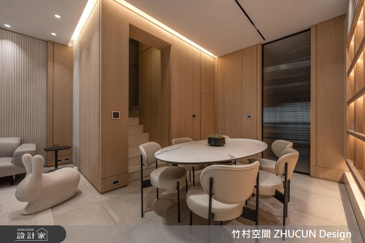 60坪新成屋(5年以下)＿現代風餐廳樓梯案例圖片＿竹村空間 ZHUCUN Design＿竹村_32 岡山NO.22_60坪侘寂風透天別墅之3