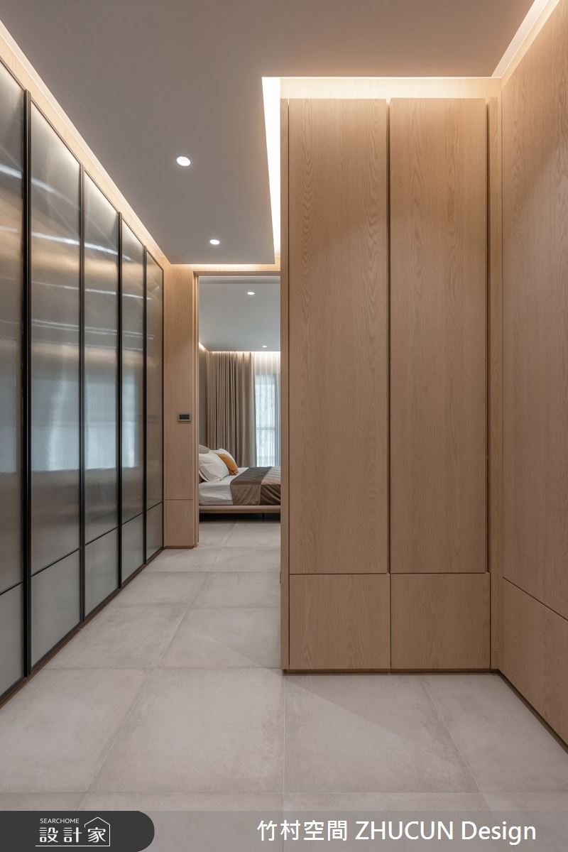 60坪新成屋(5年以下)＿現代風臥室更衣間案例圖片＿竹村空間 ZHUCUN Design＿竹村_32 岡山NO.22_60坪侘寂風透天別墅之12