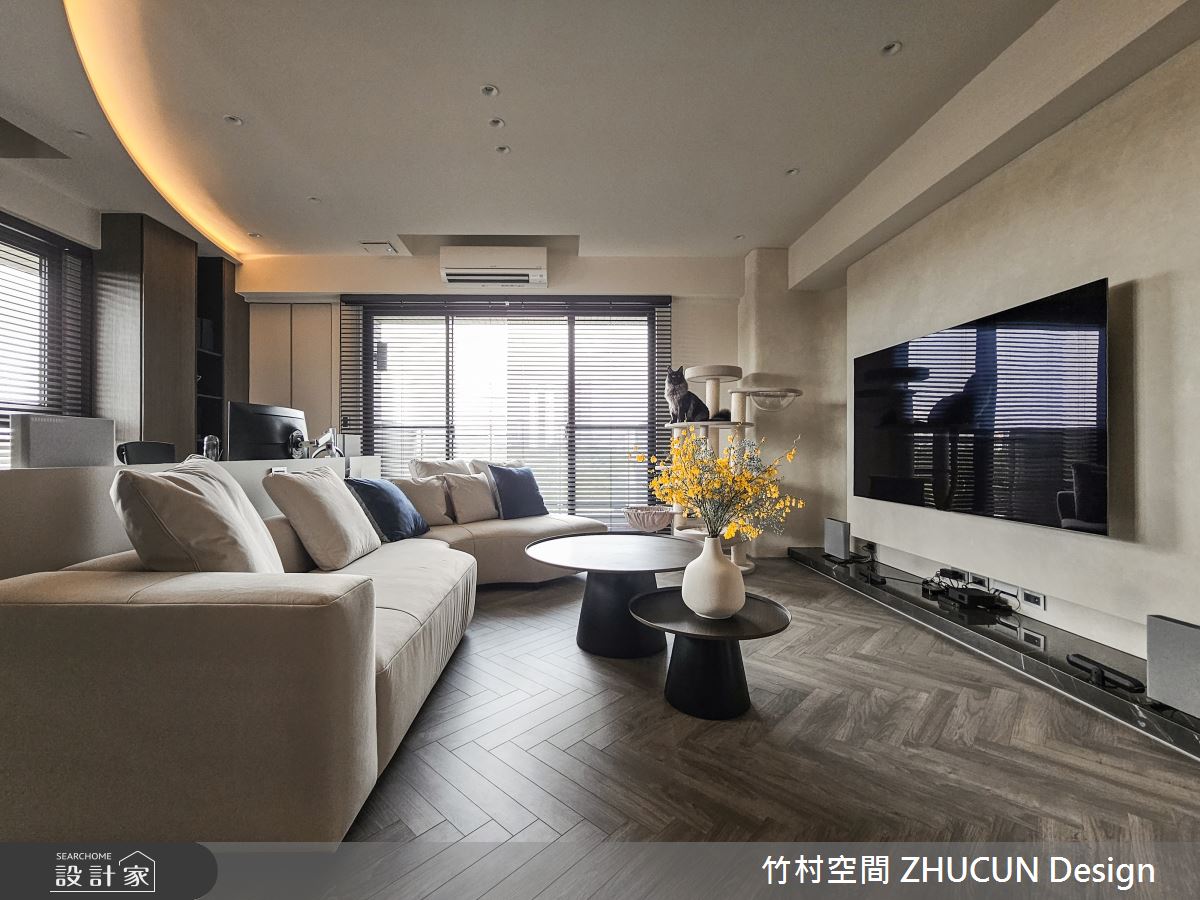 29坪新成屋(5年以下)＿現代風客廳寵物案例圖片＿竹村空間 ZHUCUN Design＿竹村_34 森.粼 Forest 29坪現代風之1