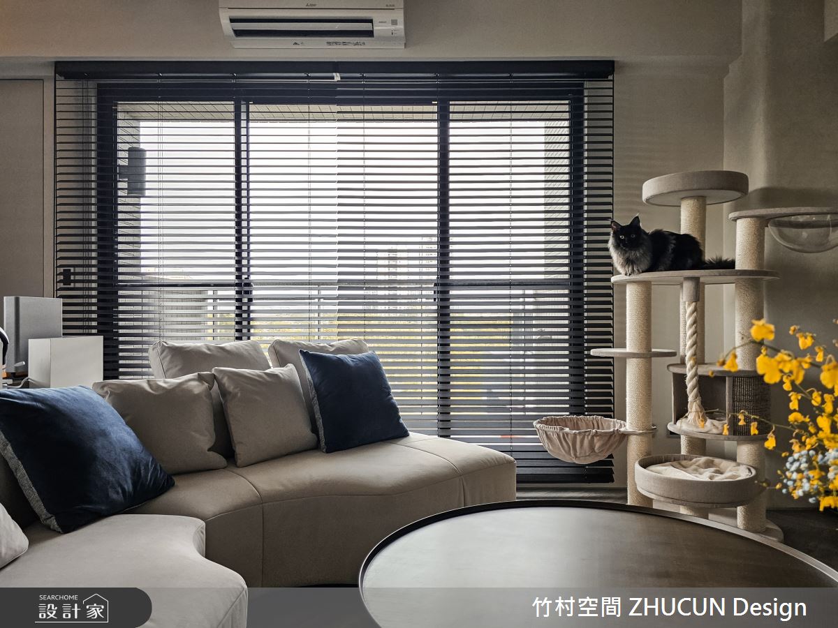29坪新成屋(5年以下)＿現代風客廳寵物案例圖片＿竹村空間 ZHUCUN Design＿竹村_34 森.粼 Forest 29坪現代風之4
