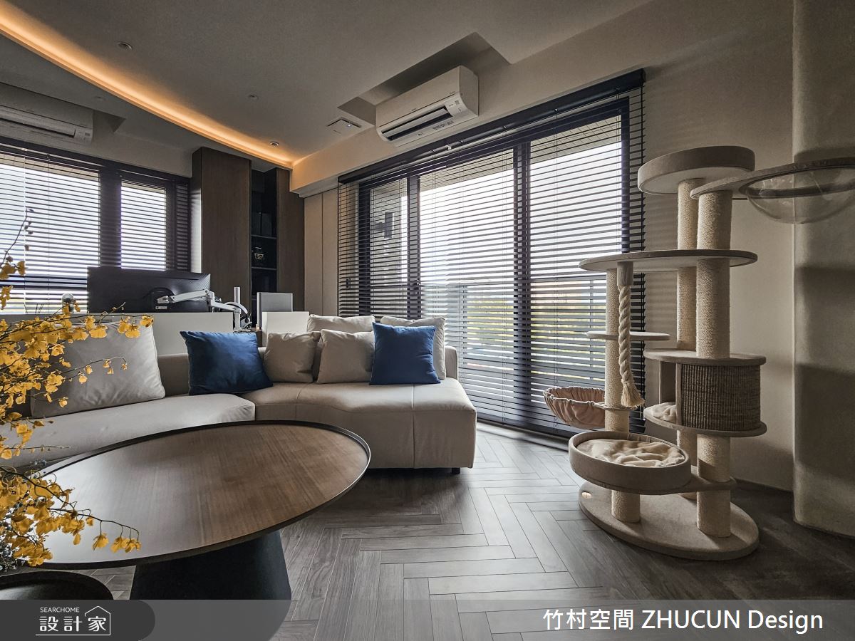 29坪新成屋(5年以下)＿現代風客廳寵物案例圖片＿竹村空間 ZHUCUN Design＿竹村_34 森.粼 Forest 29坪現代風之5