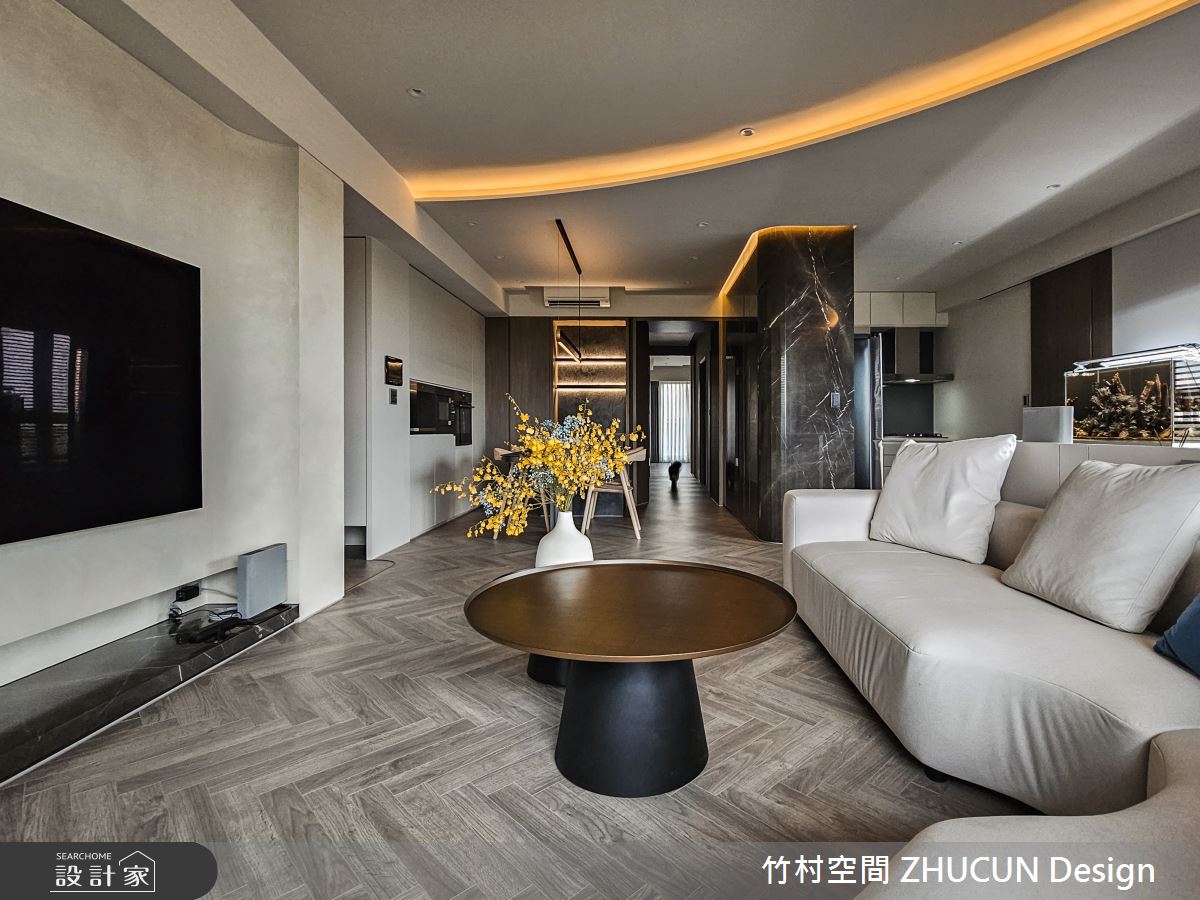 29坪新成屋(5年以下)＿現代風客廳案例圖片＿竹村空間 ZHUCUN Design＿竹村_34 森.粼 Forest 29坪現代風之15